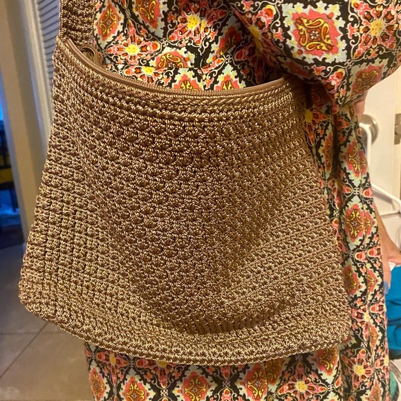 The Sak Handbags - SOLD! The Sak Beige Crochet Small Shoulder Bag No. VLS 01